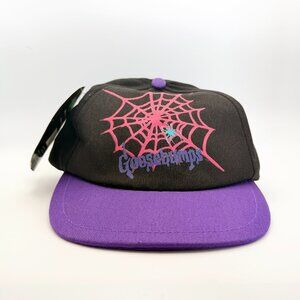 DEADSTOCK Vintage 1995 Goosebumps Spider Web Elastic Back Hat NWT